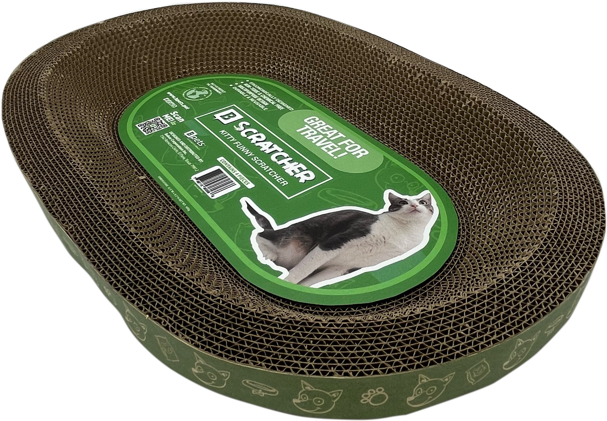 B Scratcher - Kitty Funny Oval Scratcher