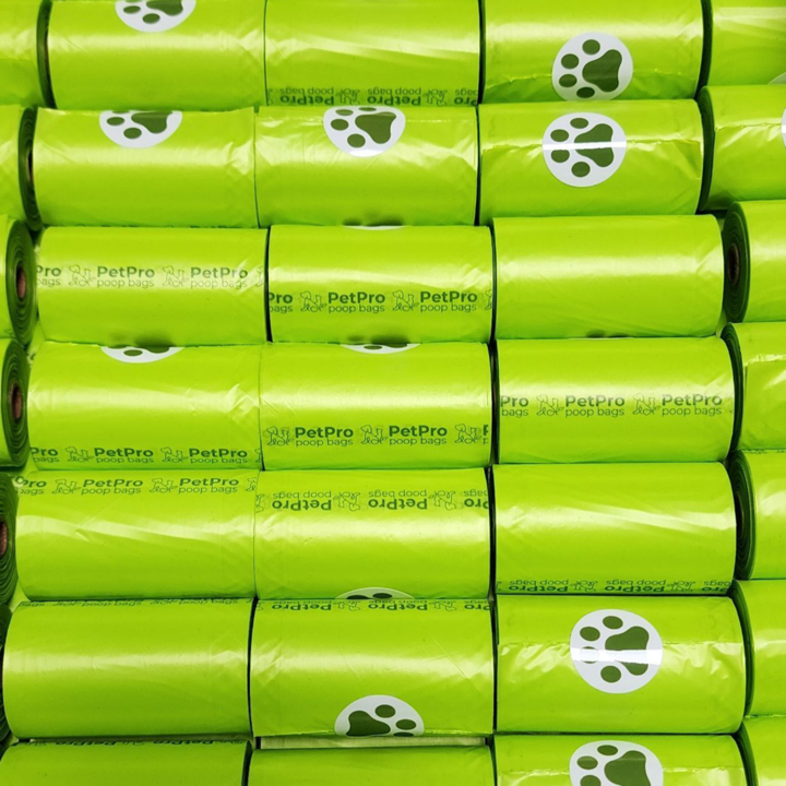 PetPro Poop Bags Biodegradable Poop bags, Ultra Durable,Eco-Friendly,Dog Waste Bag,Unscested, Doggie Bag,Green Poop Bags,Pet Supplies.