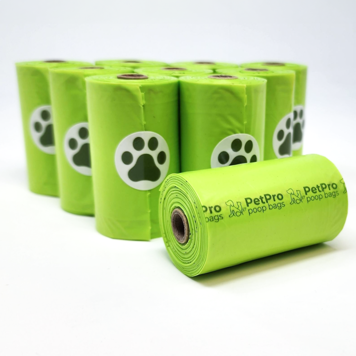 PetPro Poop Bags Biodegradable Poop bags, Ultra Durable,Eco-Friendly,Dog Waste Bag,Unscested, Doggie Bag,Green Poop Bags,Pet Supplies.