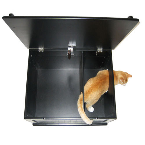 Designer Pet Products Jumbo Catbox Litter Box Enclosure in Black