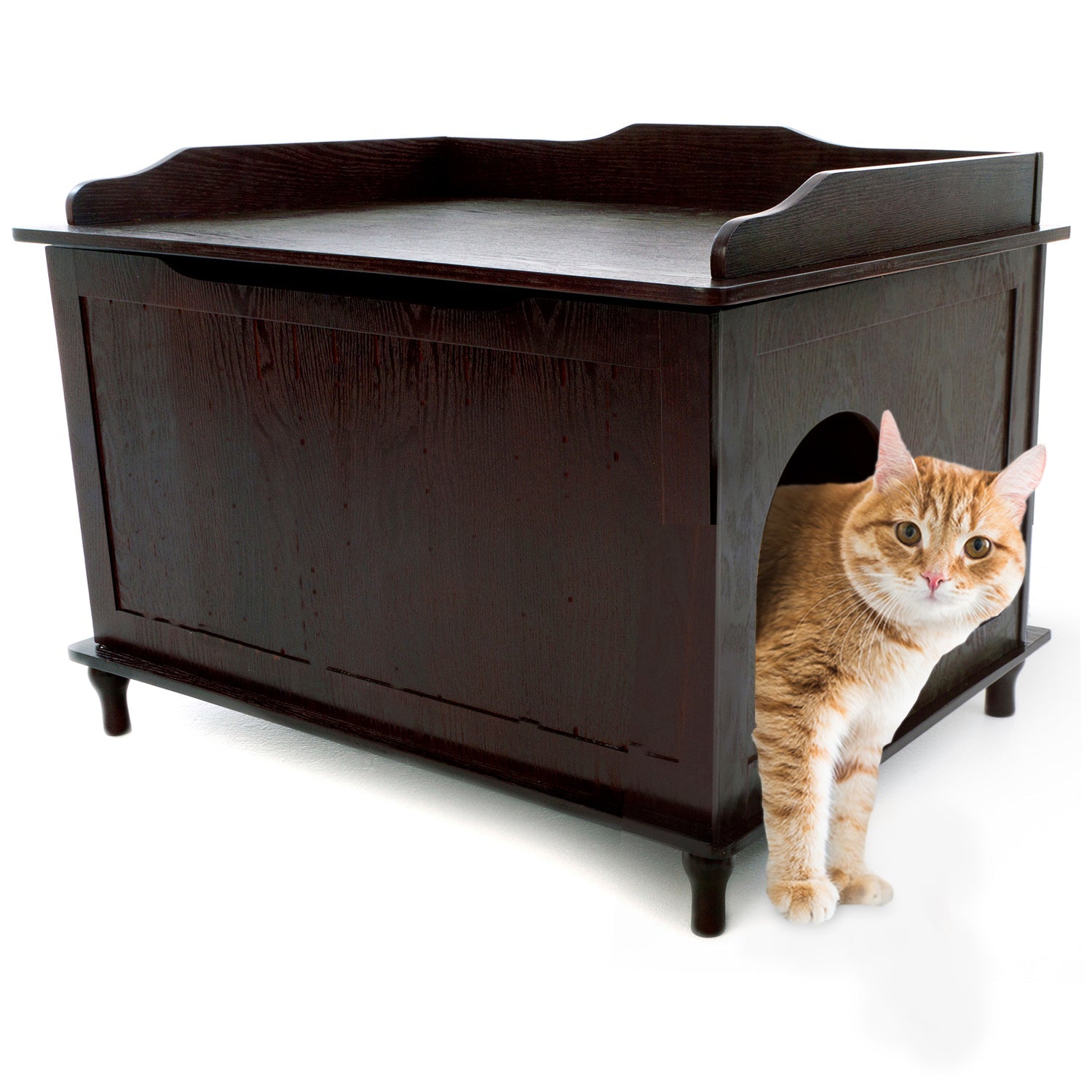 Designer Pet Products The Designer Catbox Litter Box Enclosure in Espresso